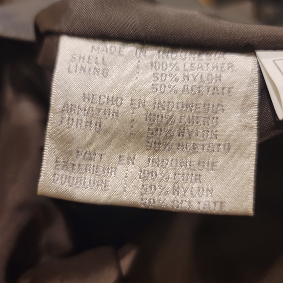 Lauren Taylor Brown Leather Coat women's size medium nwt - Picture 6 of 6